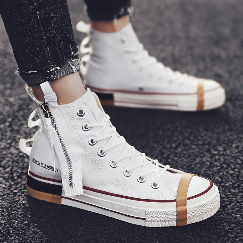 Hoge Canvas Sneakers met Rits