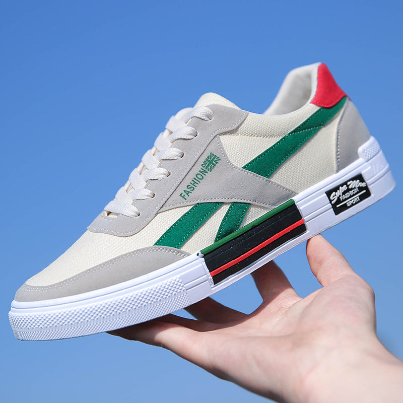 Heren Casual Canvas Schoenen – Ademend met Vetersluiting