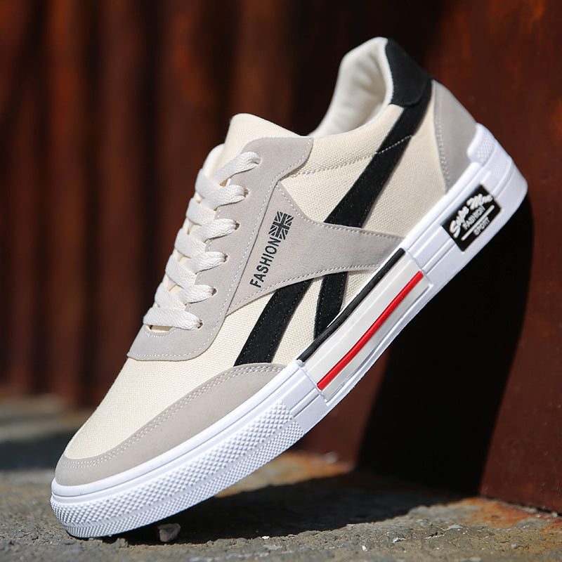 Heren Casual Canvas Schoenen – Ademend met Vetersluiting
