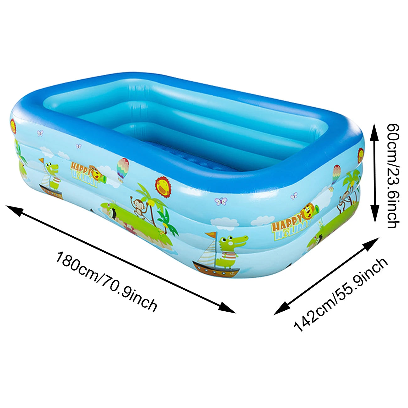 Maak van elke dag een zwemdag 🏊‍♀️

De zomer is te kort om binnen te zitten. Met dit Family Interactive Ocean Zwembad haal je het strand gewoon naar je eigen tuin.