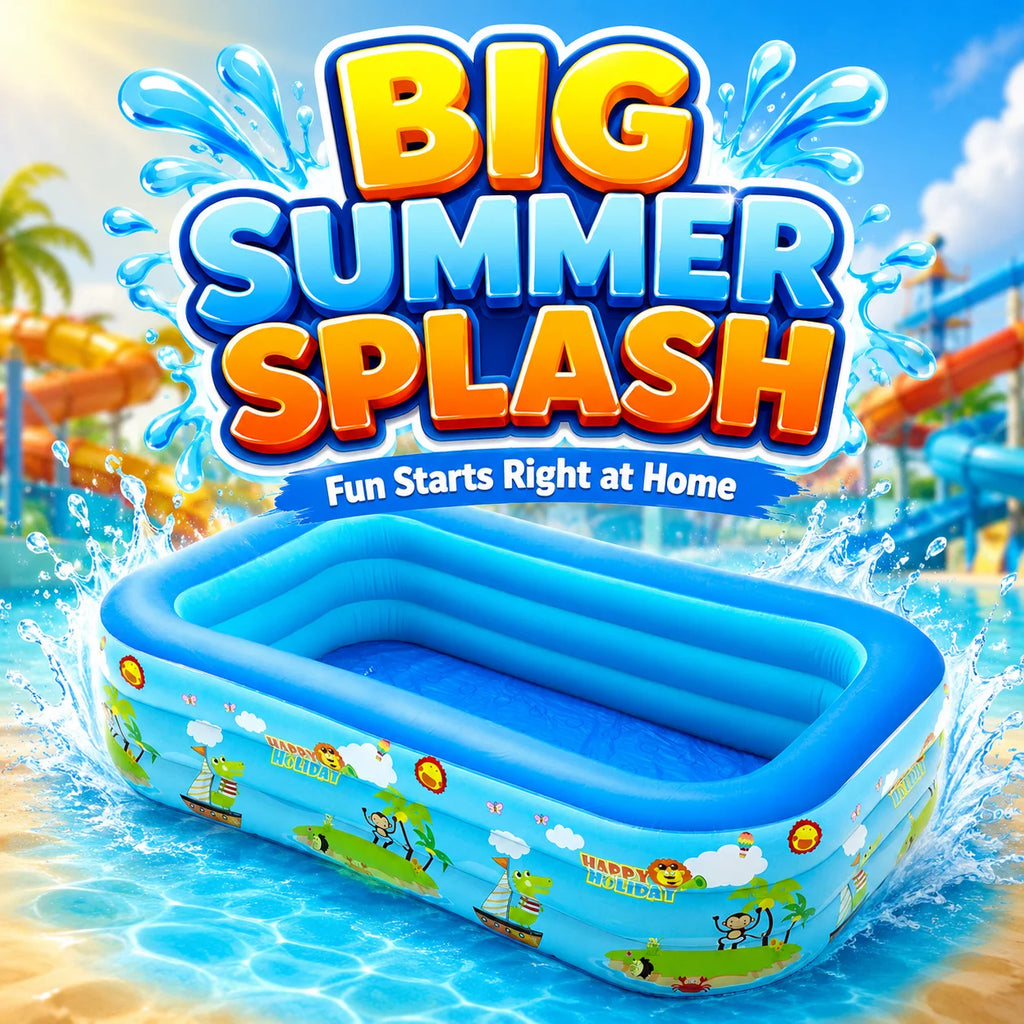 Maak van elke dag een zwemdag 🏊‍♀️

De zomer is te kort om binnen te zitten. Met dit Family Interactive Ocean Zwembad haal je het strand gewoon naar je eigen tuin.