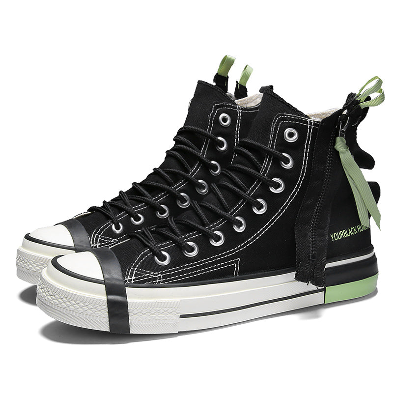 Hoge Canvas Sneakers met Rits