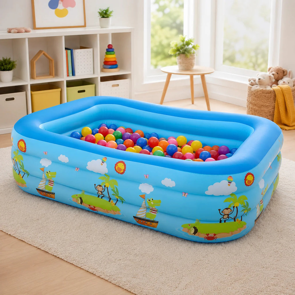 Maak van elke dag een zwemdag 🏊‍♀️

De zomer is te kort om binnen te zitten. Met dit Family Interactive Ocean Zwembad haal je het strand gewoon naar je eigen tuin.